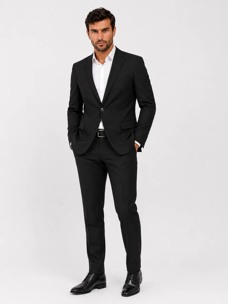 Terno poliviscose preto — vista principal